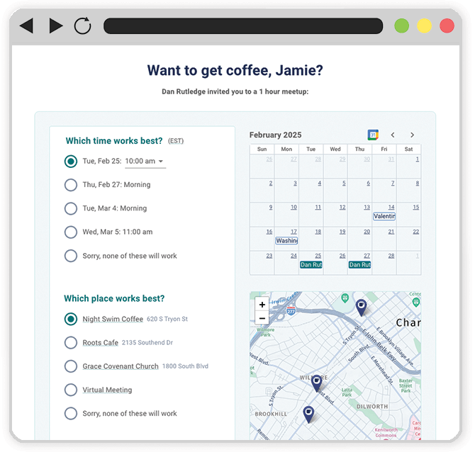 Screenshot0 of ministry scheduling software with location options